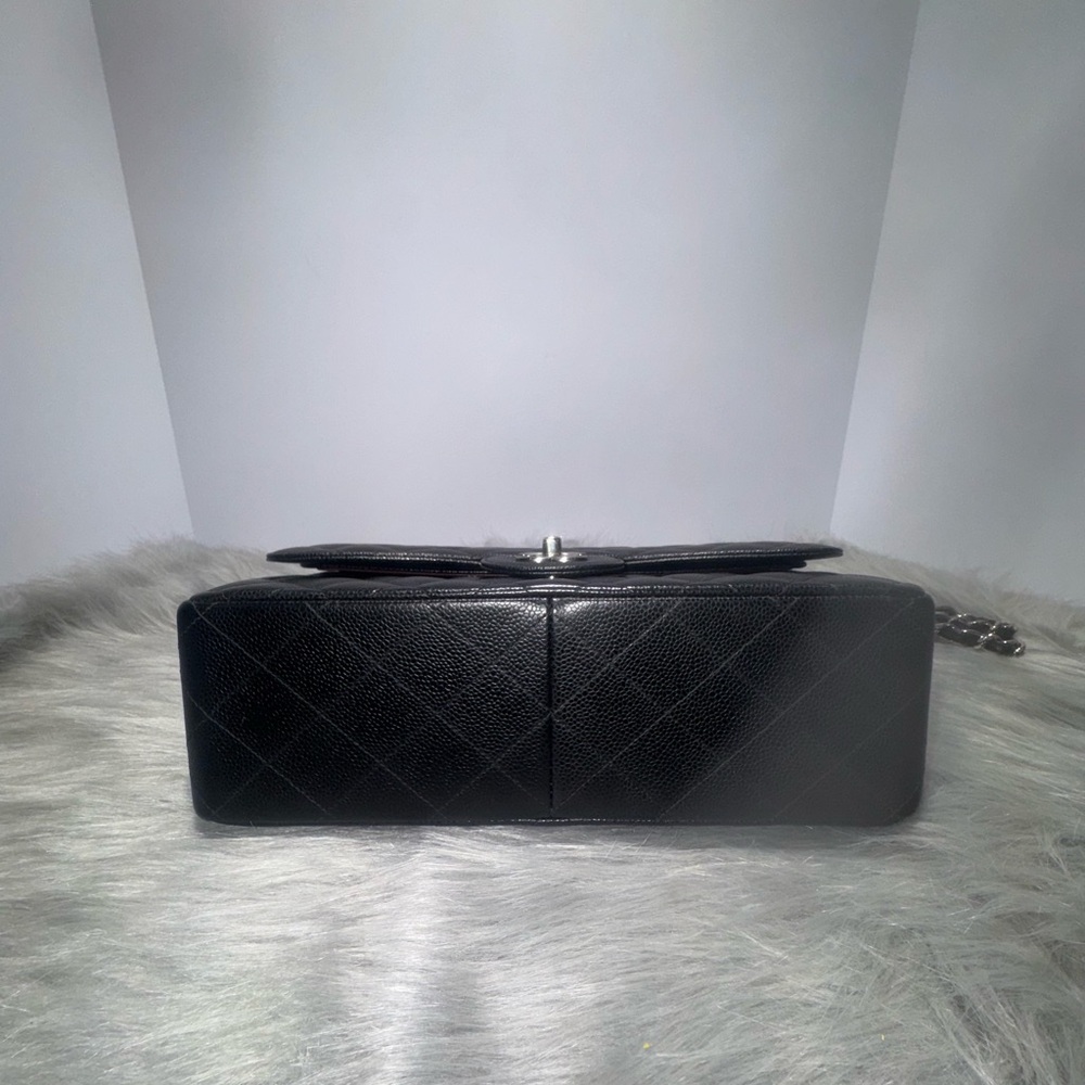 Chanel cavier Jumbo Double Flap Silver Hardware w/COA - Picture 8 of 15